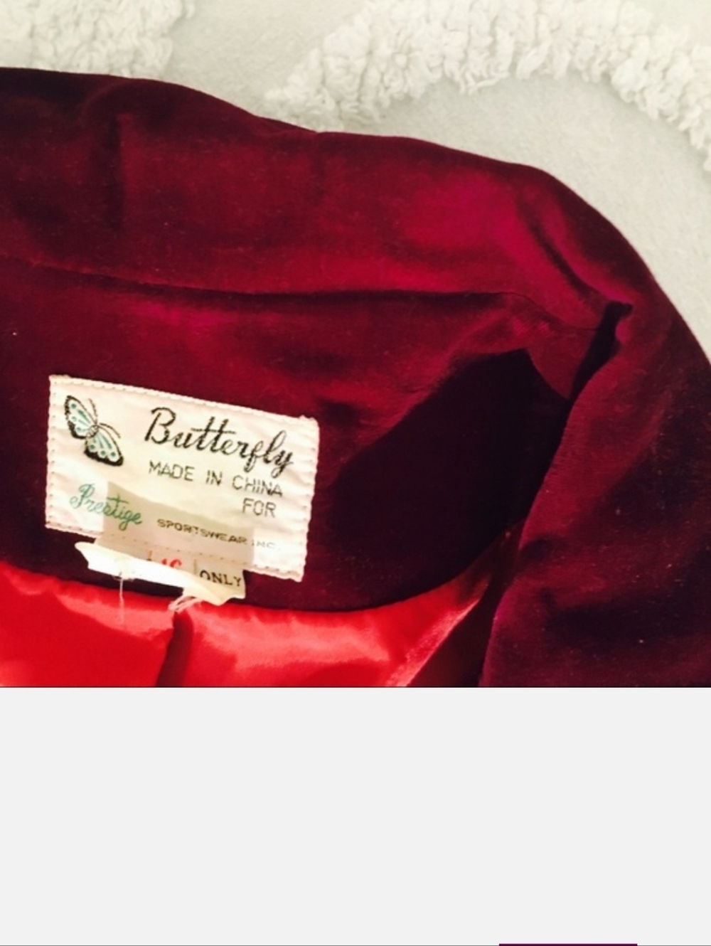 Vintage Burgundy Velvet Blazer 16 - Picture 5 of 7